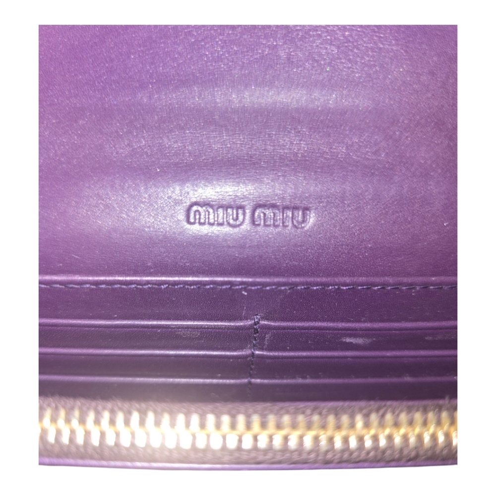 Miu Miu Crocodile Embossed Euc With Tags Purple - image 8